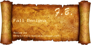 Fall Benigna névjegykártya